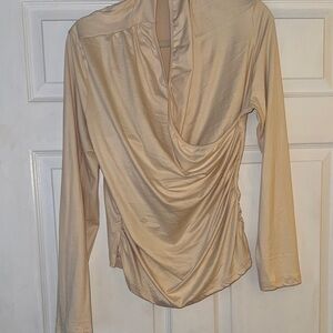Elegant Cream Drape Top
